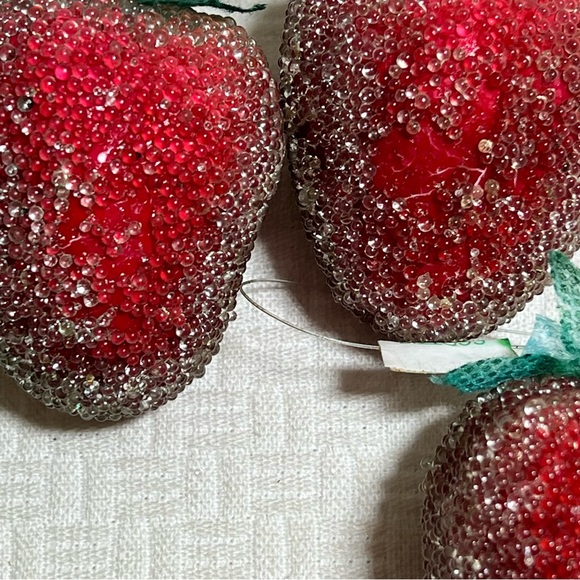 Vintage sugared faux fake fruit Pears Strawberries Grapes - Picture 3 of 13